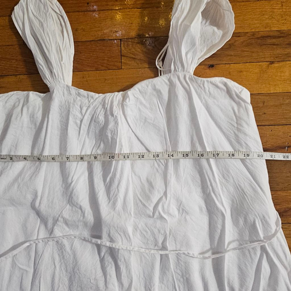 Vince White Linen Blend Maxi Dress Women's Extra Large - Picture 4 of 7